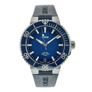 Oris Aquis Date Cal 400 Steel Blue Dial 41.5mm Automatic Men's Watch 7769